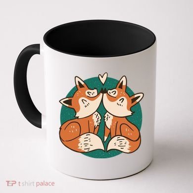 Foxes Kissing Cute Coffee Mug
