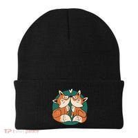 Foxes Kissing Cute Beanie thumb 0