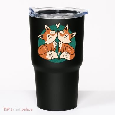 Foxes Kissing Cute Tumbler