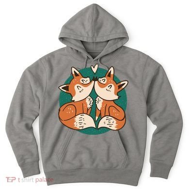 Foxes Kissing Cute Hoodie