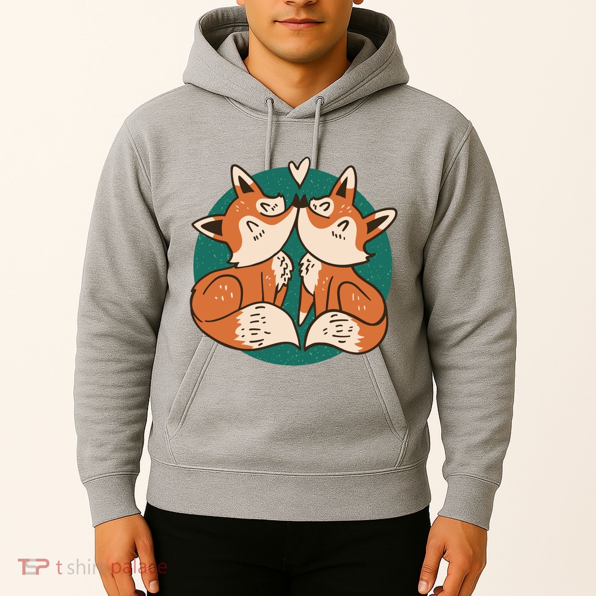 Foxes Kissing Cute Hoodie