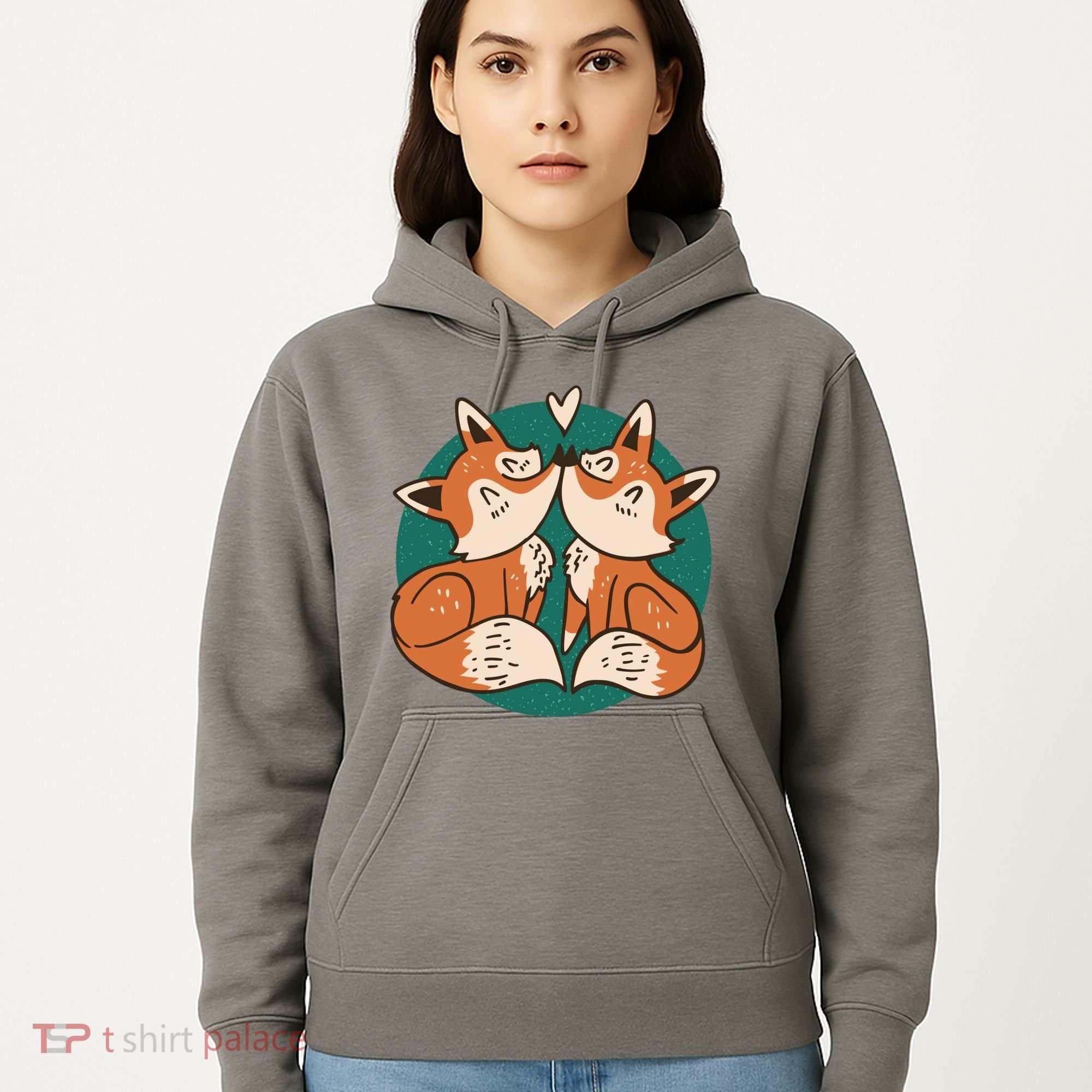 Foxes Kissing Cute Hoodie