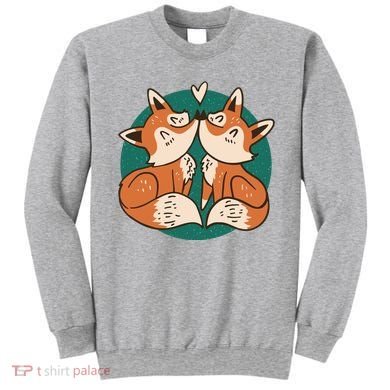 Foxes Kissing Cute Sweatshirt
