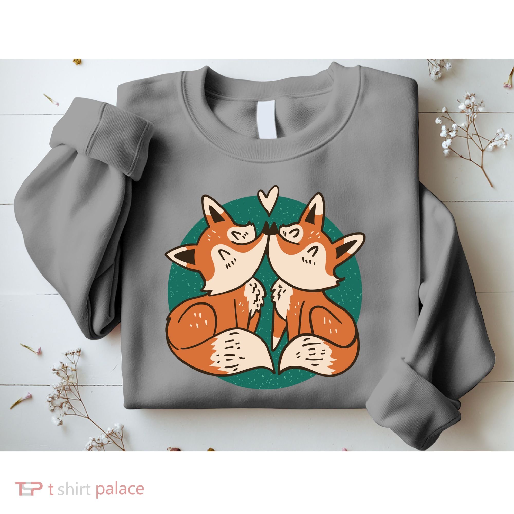 Foxes Kissing Cute Sweatshirt