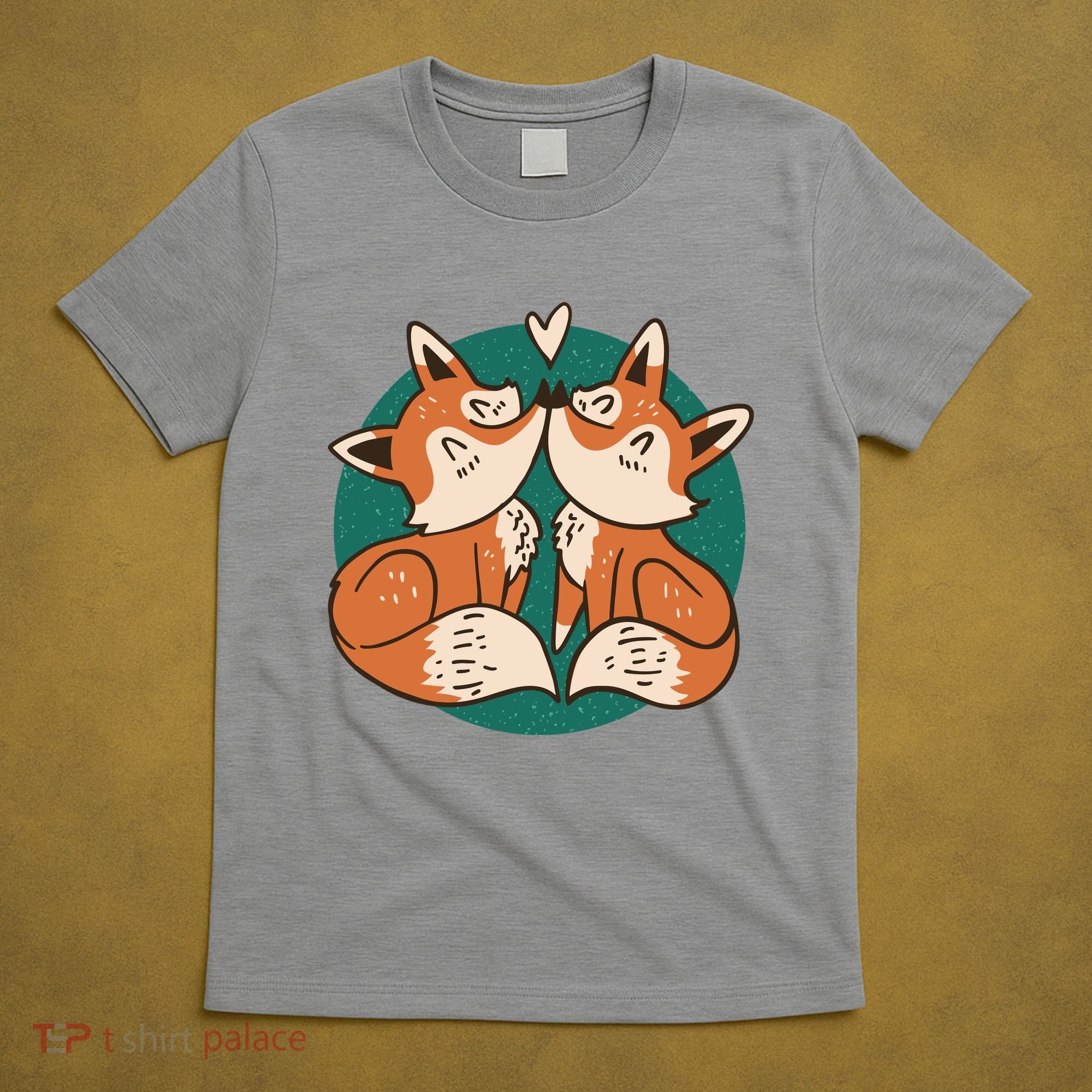 Foxes Kissing Cute T-Shirt