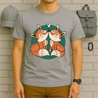 Foxes Kissing Cute T-Shirt thumb 6