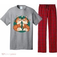 Foxes Kissing Cute Pajama Set thumb 0