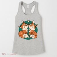 Foxes Kissing Cute Women's Tank Top thumb 0