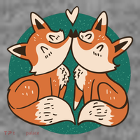 Foxes Kissing Cute Baby Bodysuit thumb 2