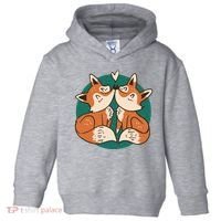 Foxes Kissing Cute Toddler Hoodie thumb 0