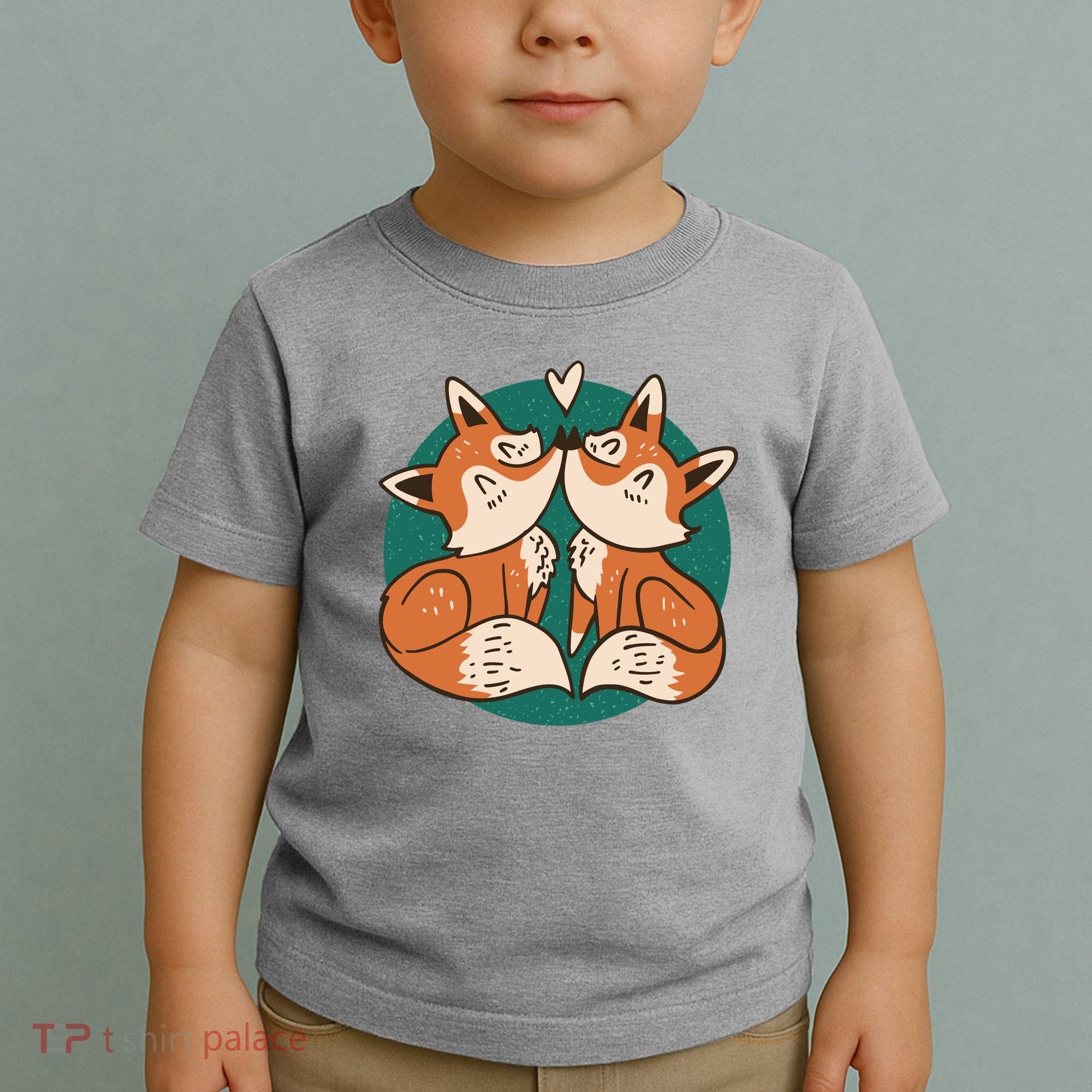 Foxes Kissing Cute Toddler T-Shirt