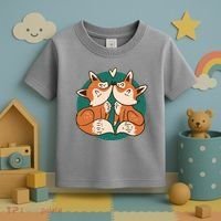 Foxes Kissing Cute Toddler T-Shirt thumb 3