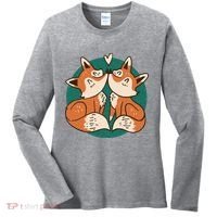 Foxes Kissing Cute Women's Long Sleeve Shirt thumb 0