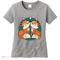 Foxes Kissing Cute Women's T-Shirt thumb 0