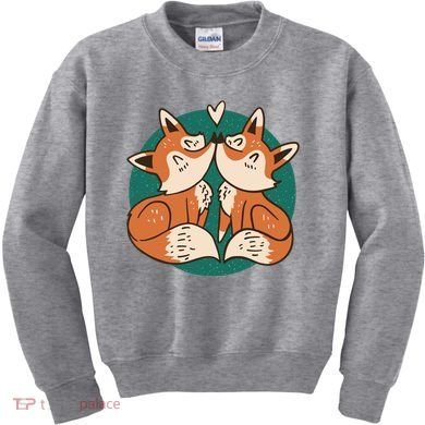 Foxes Kissing Cute Kids Sweatshirt