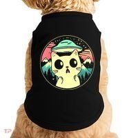 Funny Kawaii Cat Aliens And Ufo Doggie Tank thumb 0