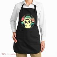 Funny Kawaii Cat Aliens And Ufo Apron thumb 2