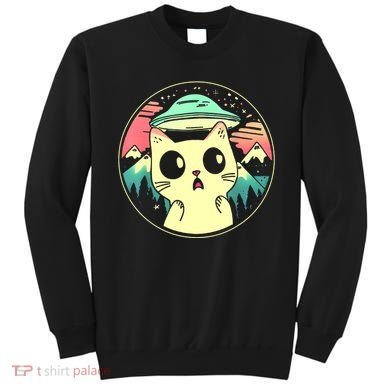 Funny Kawaii Cat Aliens And Ufo Sweatshirt