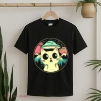 Funny Kawaii Cat Aliens And Ufo T-Shirt thumb 2
