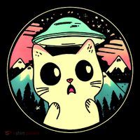Funny Kawaii Cat Aliens And Ufo Coffee Mug thumb 5