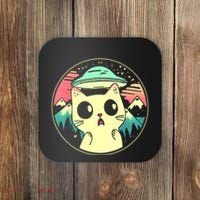 Funny Kawaii Cat Aliens And Ufo Coaster thumb 0