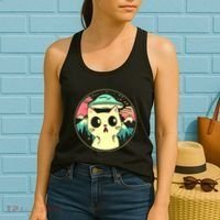 Funny Kawaii Cat Aliens And Ufo Women's Tank Top thumb 2