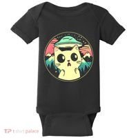 Funny Kawaii Cat Aliens And Ufo Baby Bodysuit thumb 0