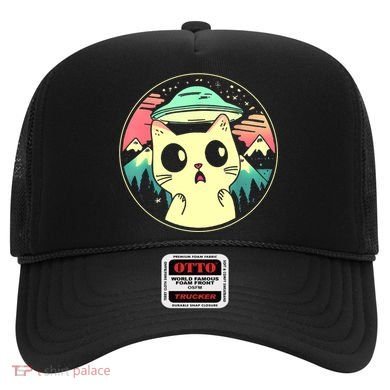 Funny Kawaii Cat Aliens And Ufo Hat