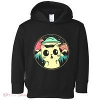 Funny Kawaii Cat Aliens And Ufo Toddler Hoodie thumb 0