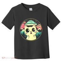 Funny Kawaii Cat Aliens And Ufo Toddler T-Shirt thumb 0