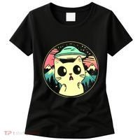 Funny Kawaii Cat Aliens And Ufo Women's T-Shirt thumb 0