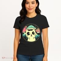 Funny Kawaii Cat Aliens And Ufo Women's T-Shirt thumb 4