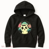 Funny Kawaii Cat Aliens And Ufo Kids Hoodie thumb 0