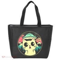 Funny Kawaii Cat Aliens And Ufo Tote Bag thumb 0