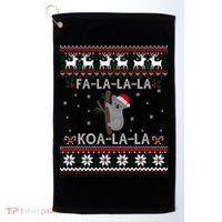 Falala Koalalala Cute Koala Bear Australian Xmas Ugly Cool Gift Golf Towel thumb 0