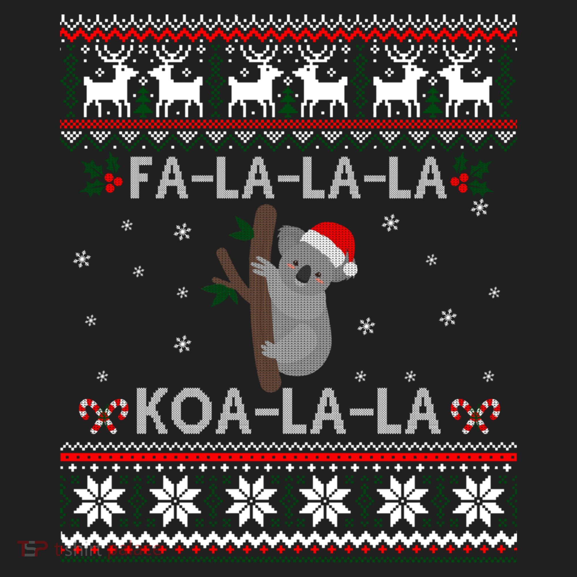Falala Koalalala Cute Koala Bear Australian Xmas Ugly Cool Gift Golf Towel