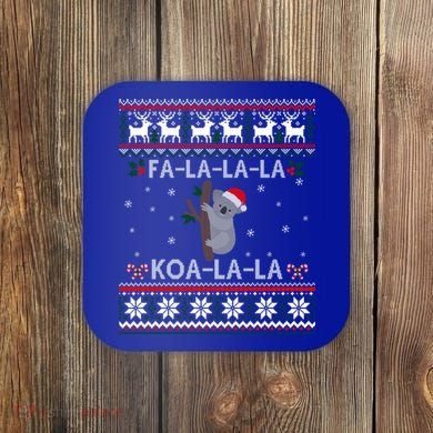 Falala Koalalala Cute Koala Bear Australian Xmas Ugly Cool Gift Coaster