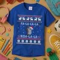 Falala Koalalala Cute Koala Bear Australian Xmas Ugly Cool Gift Kids T-Shirt thumb 3