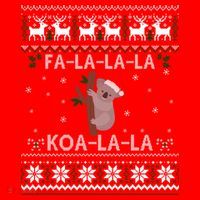 Falala Koalalala Cute Koala Bear Australian Xmas Ugly Cool Gift Santa Hat thumb 1
