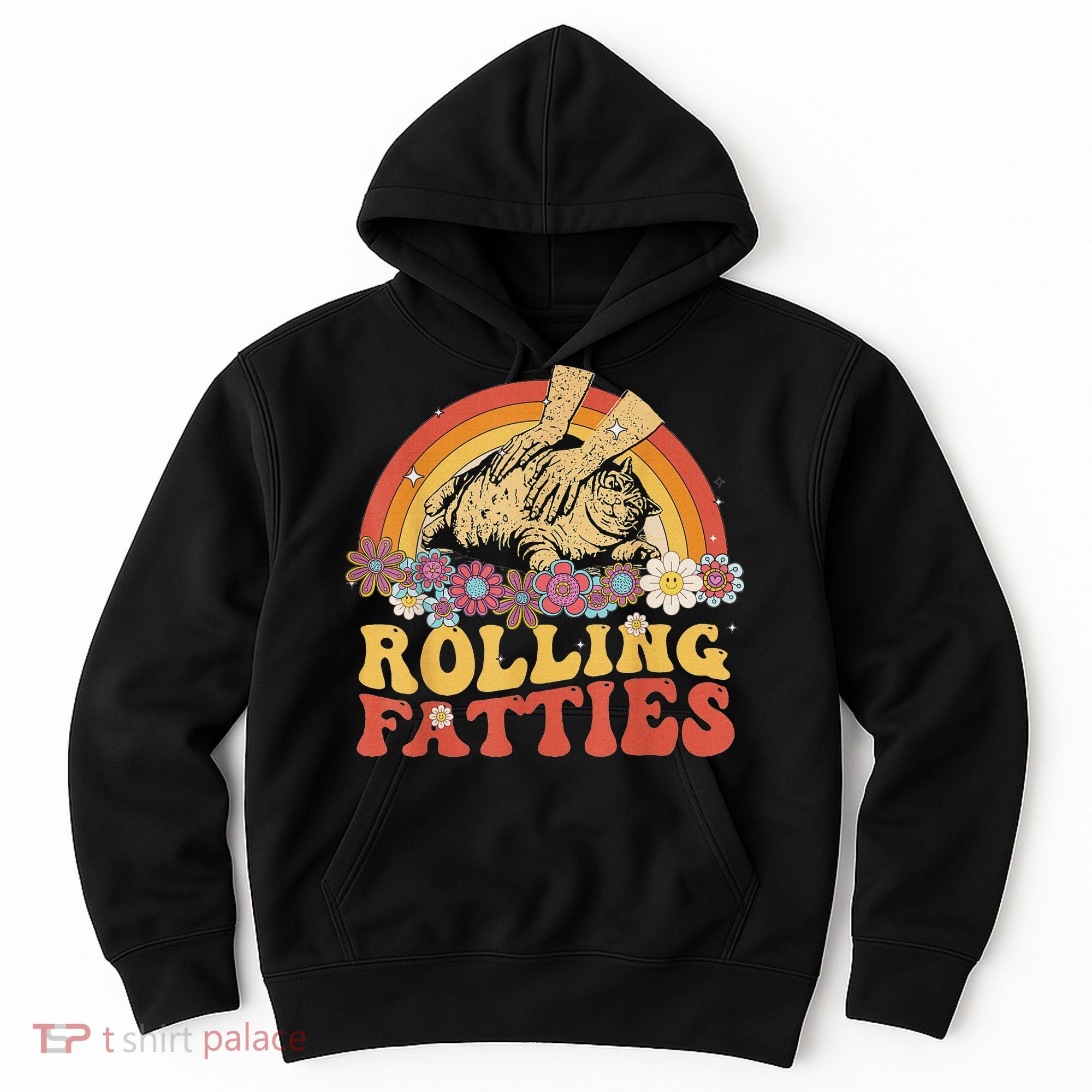 Fat Kitten Cat Rolling Fatties Cute Kitty Owner Hoodie