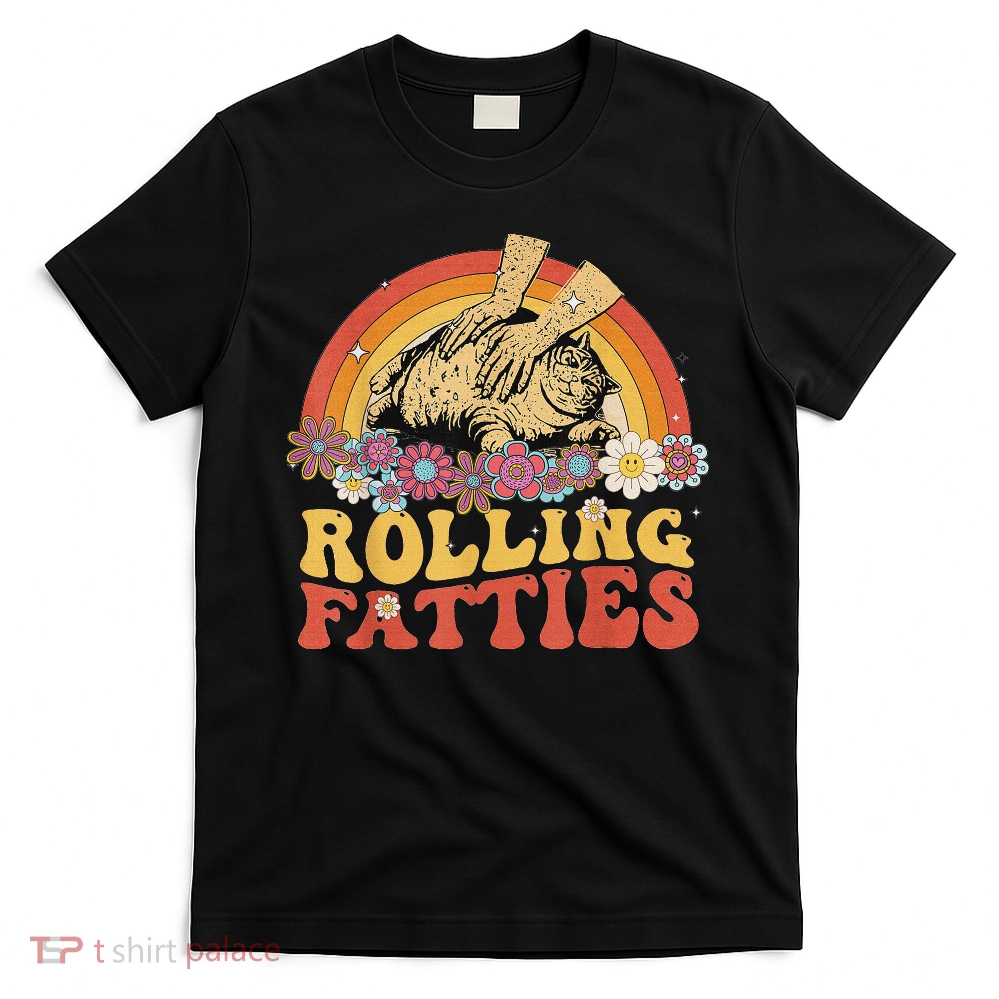 Fat Kitten Cat Rolling Fatties Cute Kitty Owner T-Shirt
