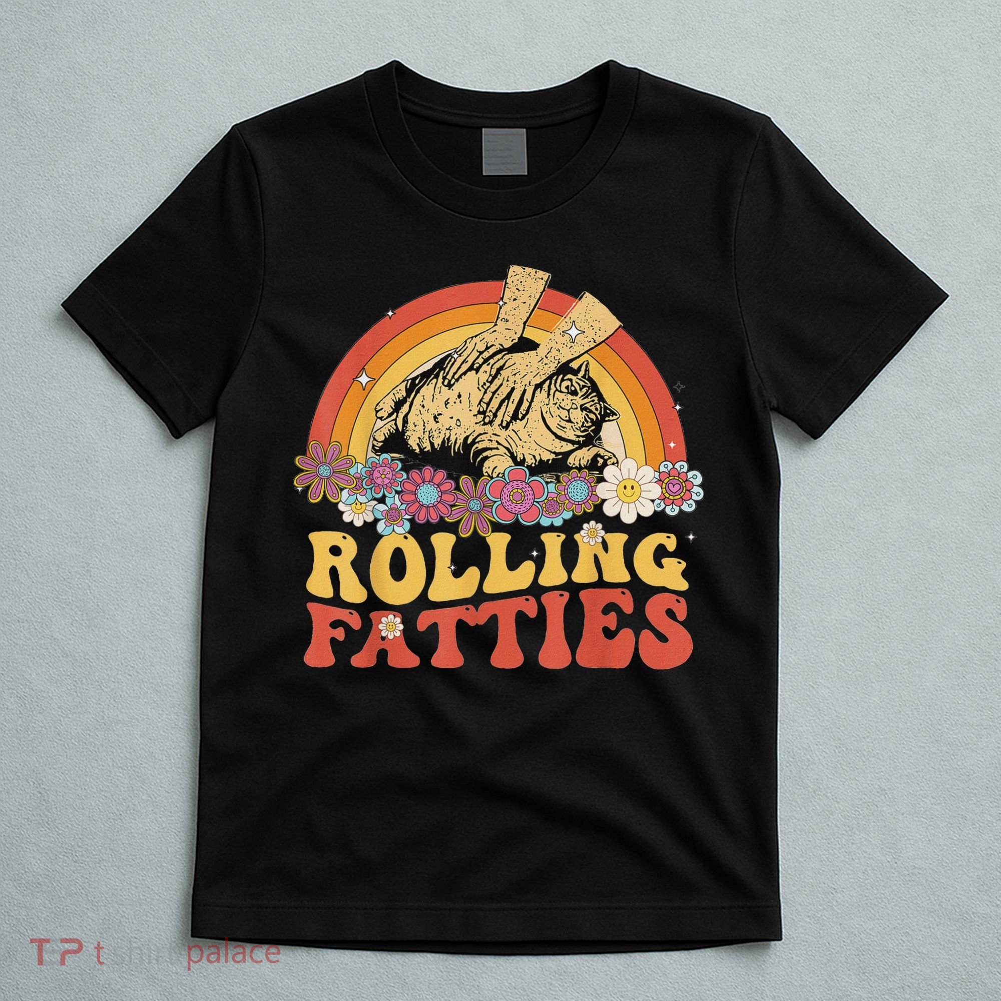 Fat Kitten Cat Rolling Fatties Cute Kitty Owner T-Shirt