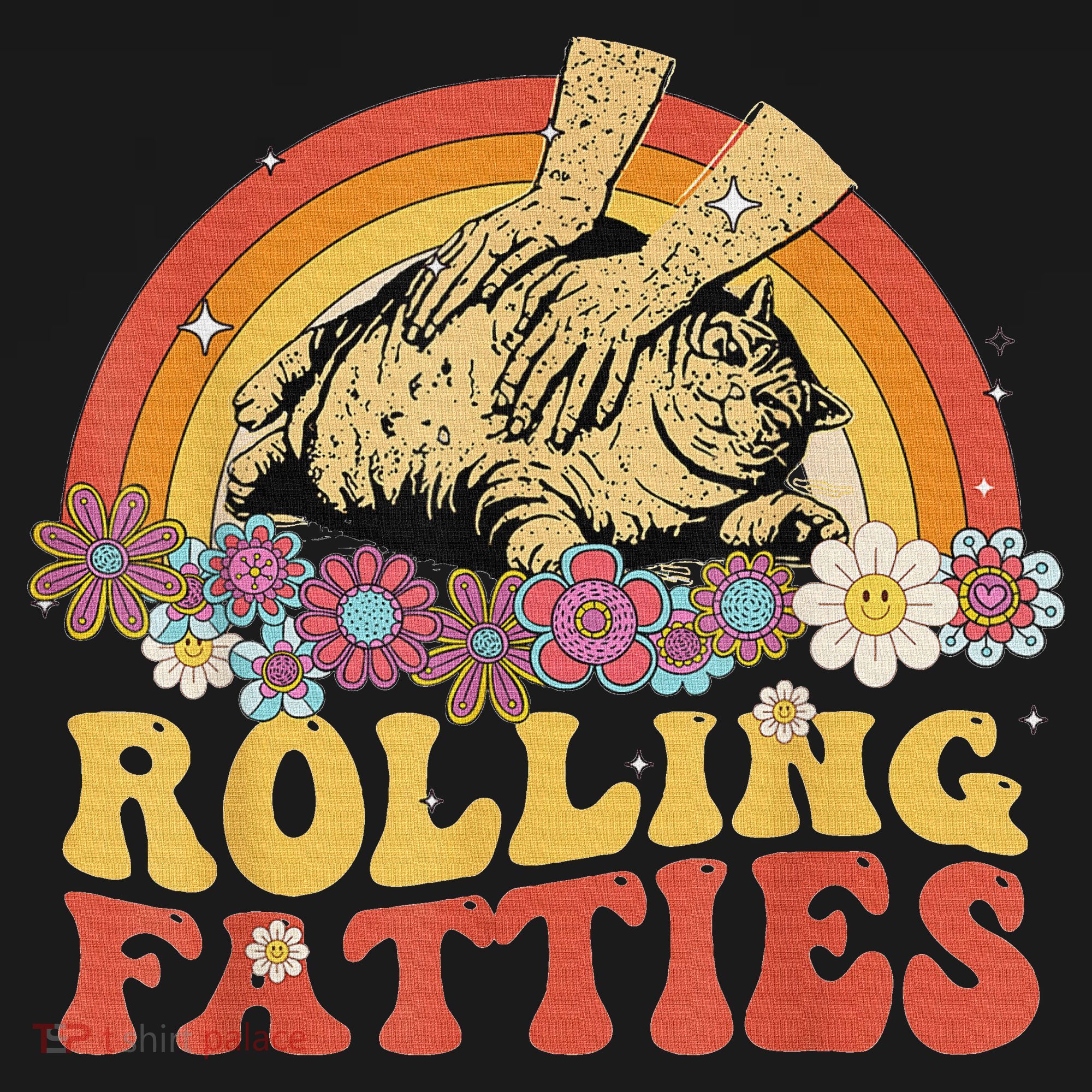 Fat Kitten Cat Rolling Fatties Cute Kitty Owner T-Shirt