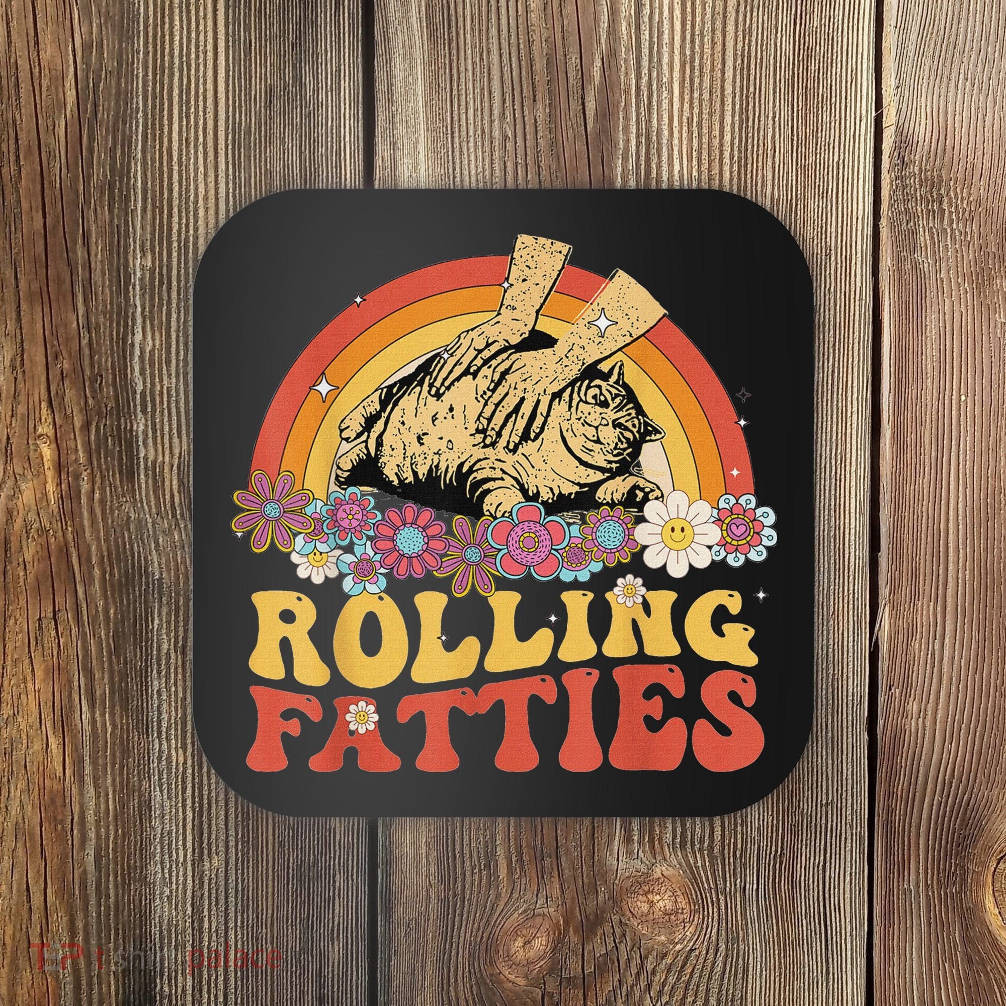 Fat Kitten Cat Rolling Fatties Cute Kitty Owner Coaster