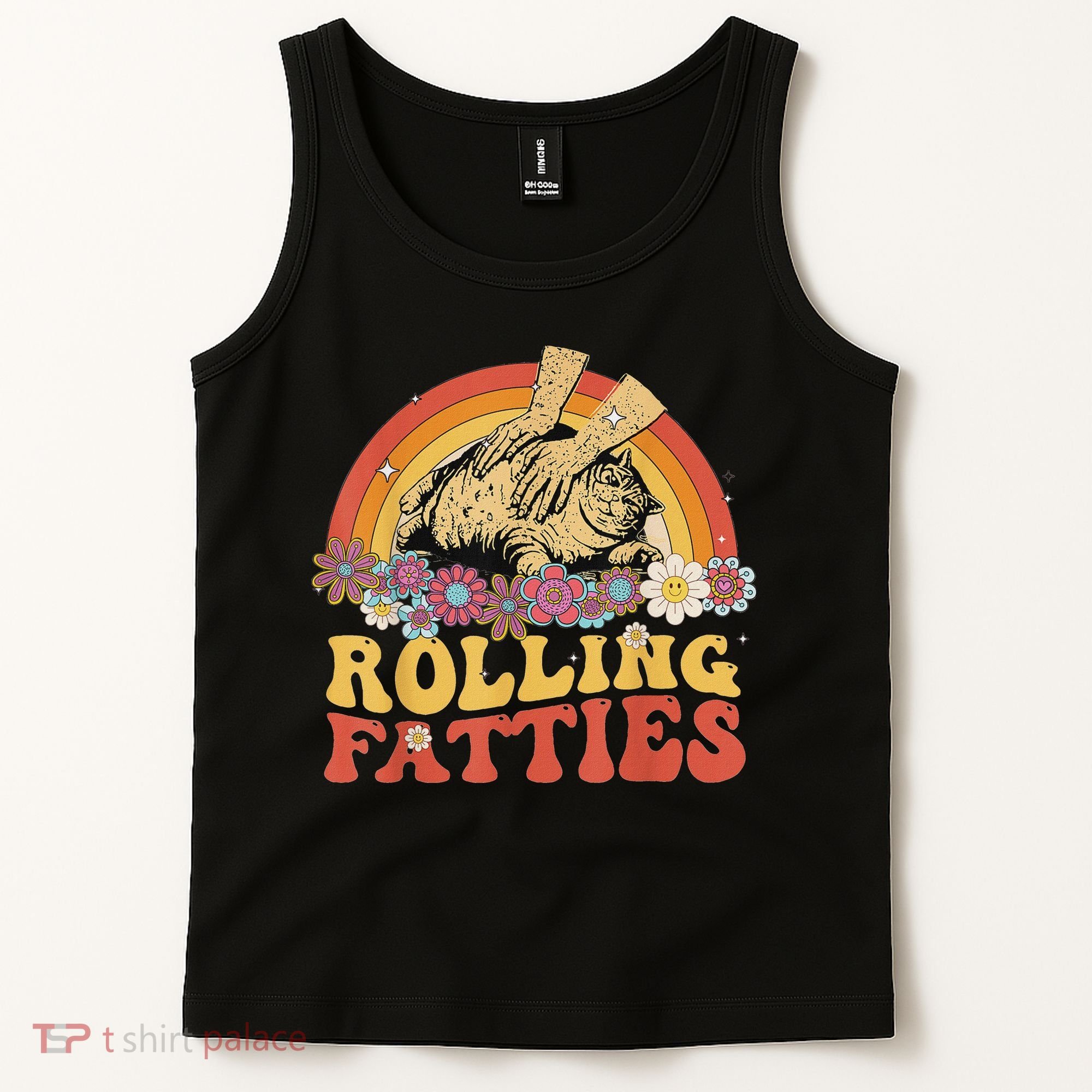 Fat Kitten Cat Rolling Fatties Cute Kitty Owner Tank Top
