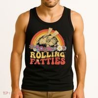 Fat Kitten Cat Rolling Fatties Cute Kitty Owner Tank Top thumb 3