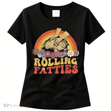 Fat Kitten Cat Rolling Fatties Cute Kitty Owner Women's T-Shirt