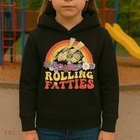 Fat Kitten Cat Rolling Fatties Cute Kitty Owner Kids Hoodie thumb 3