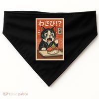 Fuuny Kawaii Cat Crying Over Wasabi Gift For Cat Lovers USA-Made Doggie Bandana thumb 0