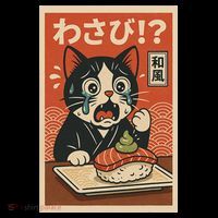 Fuuny Kawaii Cat Crying Over Wasabi Gift For Cat Lovers Coffee Mug thumb 5